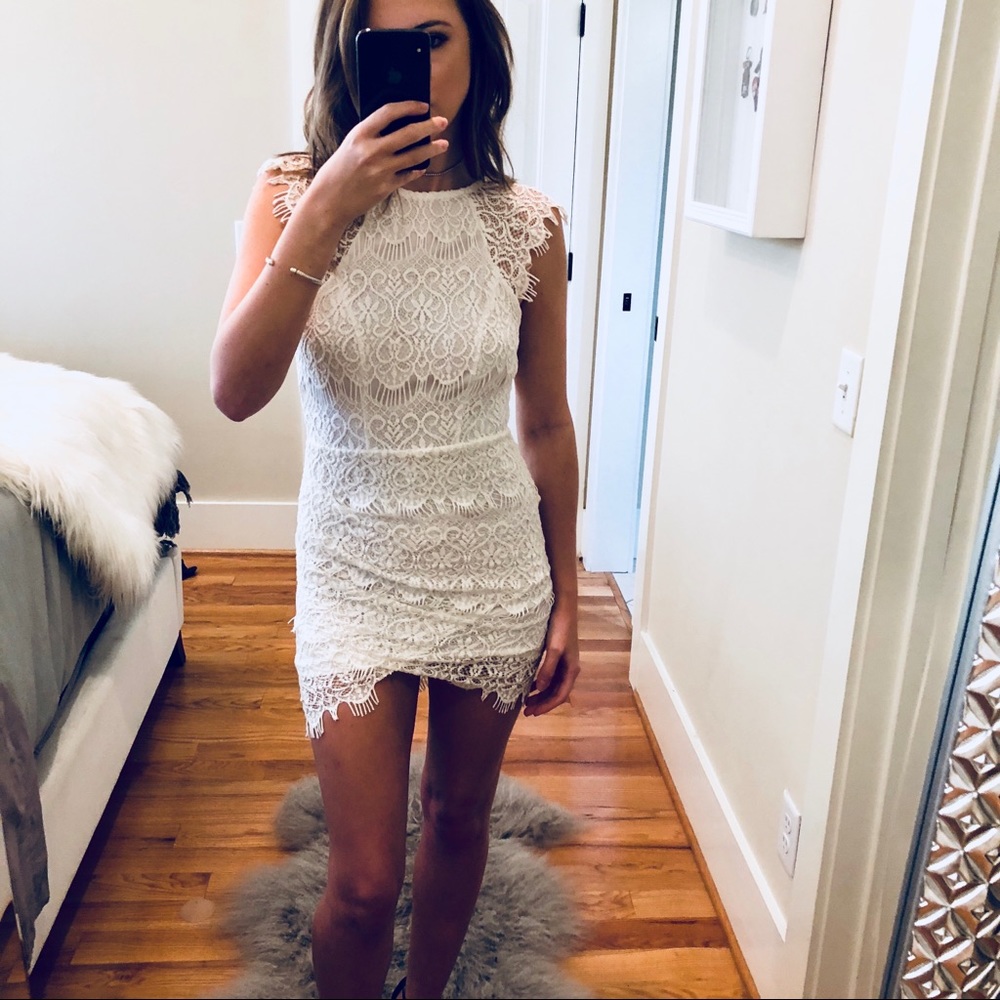 MURA white mini dress